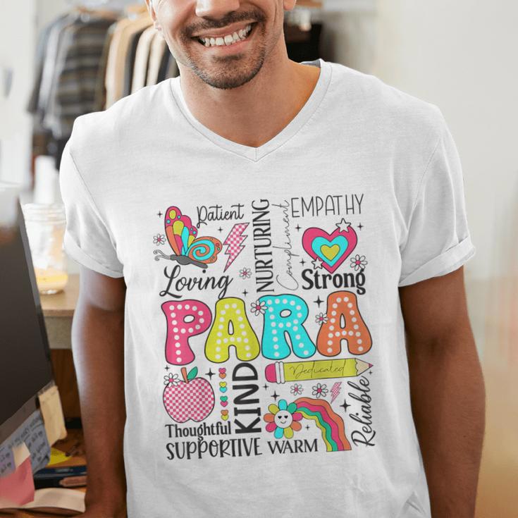 Para Paraprofessional Paraeducator Teacher Back To School Men's V-Neck T-Shirt, funny gift Para Paraprofessional Paraeducator Teacher Back To School Men's V-Neck T-Shirt, funny gift