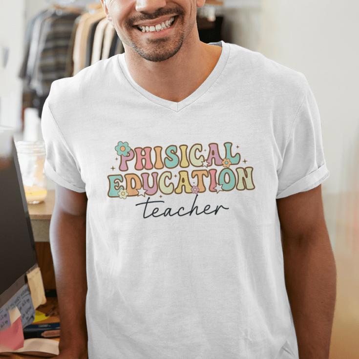 PE Teacher Back To School Physical Education Teacher Men's V-Neck T-Shirt, Pe Teacher Shirts, funny gift