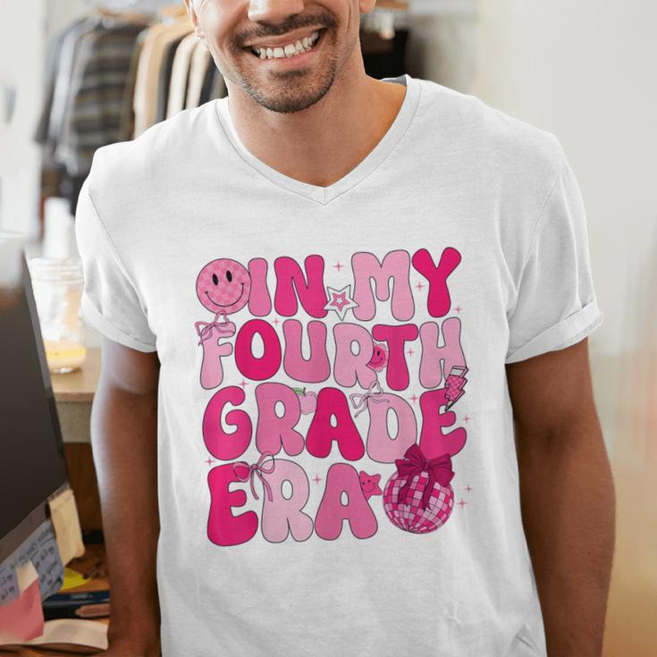 Pink Fourth Grade Era 4th Back To School Grade Teacher Men's V-Neck T-Shirt, 4th Grade Teacher Shirts, funny gift Pink Fourth Grade Era 4th Back To School Grade Teacher Men's V-Neck T-Shirt, 4th Grade Teacher Shirts, funny gift
