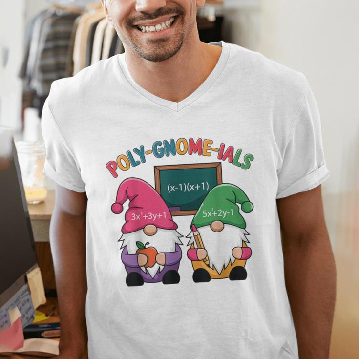 Poly-Gnome-Ials Algebra Teacher Calcul Teacher Men's V-Neck T-Shirt, funny gift Poly-Gnome-Ials Algebra Teacher Calcul Teacher Men's V-Neck T-Shirt, funny gift