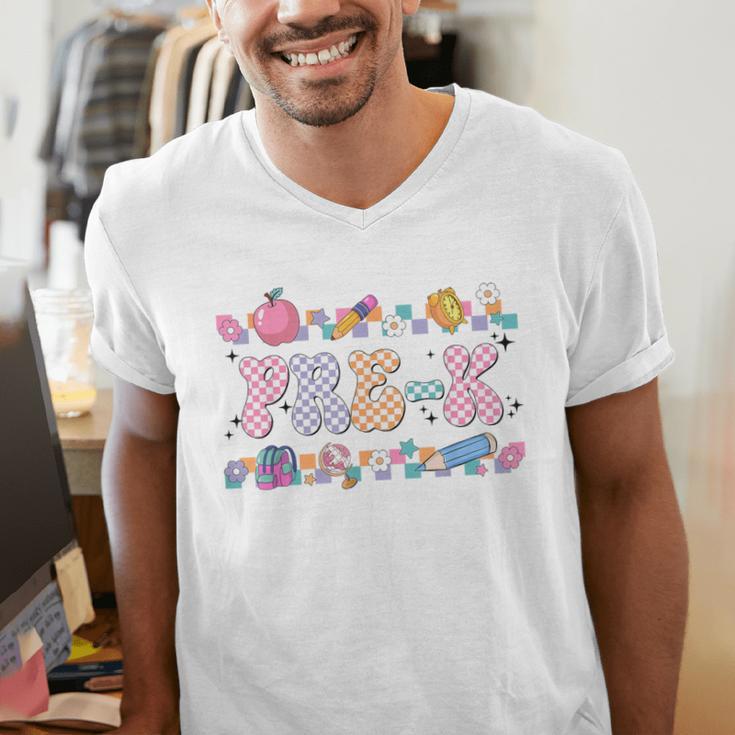 Pre-K Back To School Teachers Kids 1st Day Of School Men's V-Neck T-Shirt, funny gift Pre-K Back To School Teachers Kids 1st Day Of School Men's V-Neck T-Shirt, funny gift