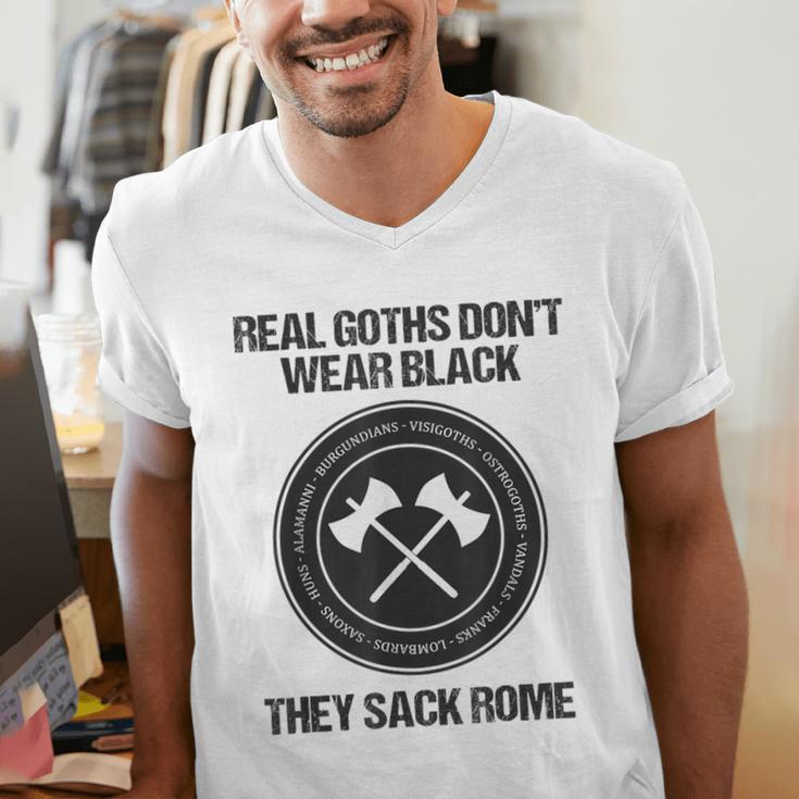Real Goths Sack Rome History Teacher Men's V-Neck T-Shirt, History Teacher Shirts, funny gift Real Goths Sack Rome History Teacher Men's V-Neck T-Shirt, History Teacher Shirts, funny gift