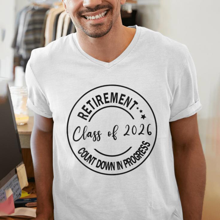 Retirement Class Of 2026 Count Down Progress Retired Teacher Men's V-Neck T-Shirt, funny gift Retirement Class Of 2026 Count Down Progress Retired Teacher Men's V-Neck T-Shirt, funny gift