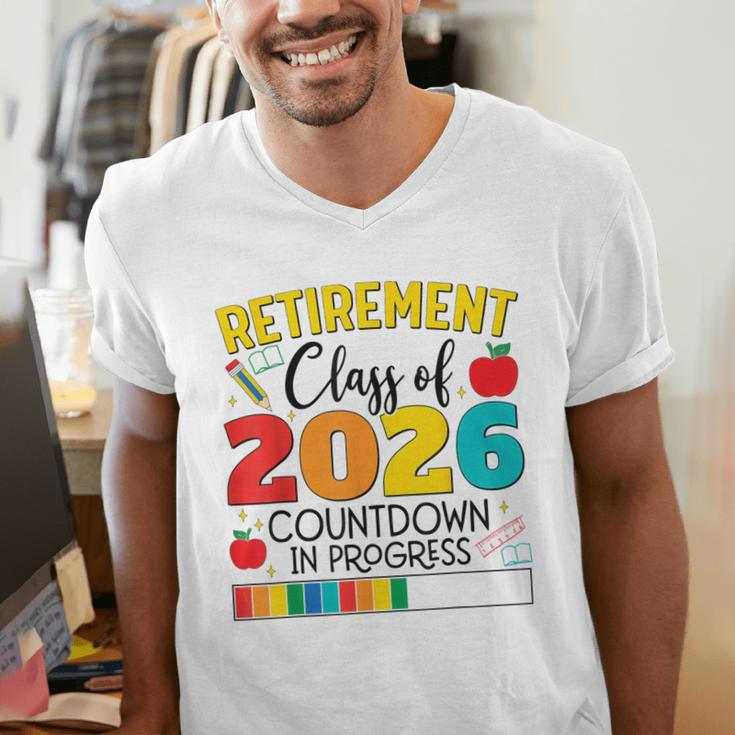 Retirement Class Of 2026 Countdown In Progress Teacher Men's V-Neck T-Shirt, funny gift Retirement Class Of 2026 Countdown In Progress Teacher Men's V-Neck T-Shirt, funny gift