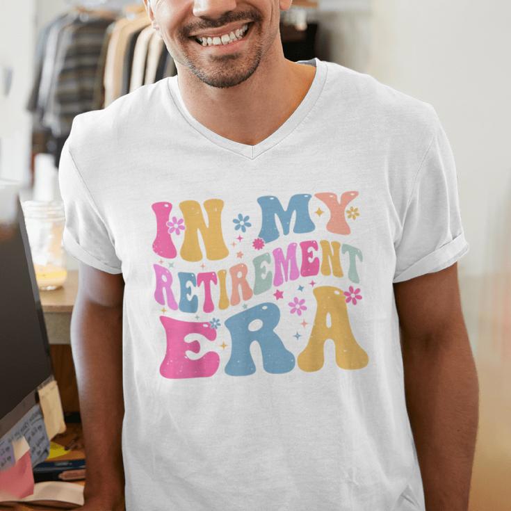 Retro Groovy Retirement Era Retired Teacher Men's V-Neck T-Shirt, Groovy Teacher Shirts, funny gift Retro Groovy Retirement Era Retired Teacher Men's V-Neck T-Shirt, Groovy Teacher Shirts, funny gift