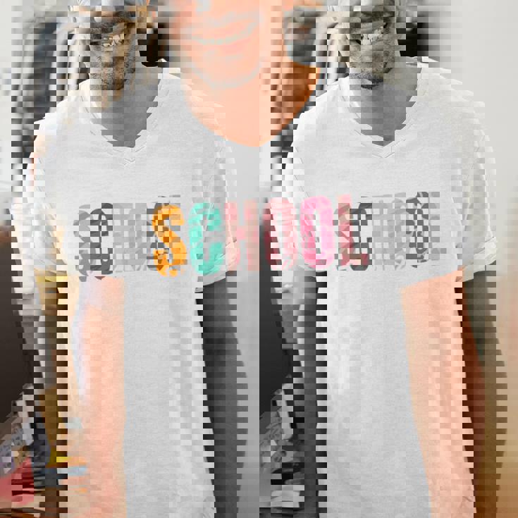 School Psychologist Rainbow Psychology Teacher Men&#x27;s V-Neck T-Shirt, funny gift