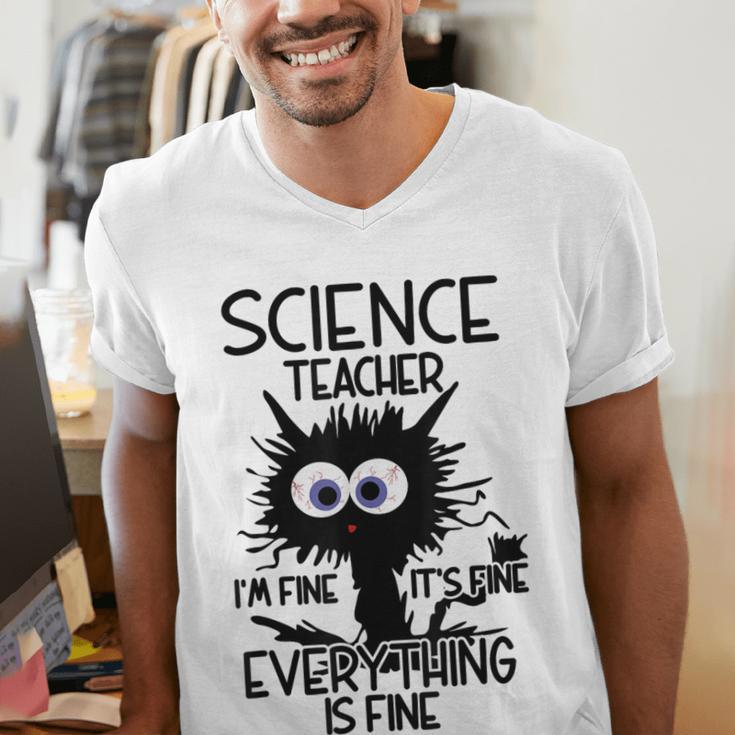 Science Teacher Appreciation Merch -Adults -Youth Grey Classic Fit Modern Science Theme Cartoon Men's V-Neck T-Shirt, Science Teacher Shirts, funny gift Science Teacher Appreciation Merch -Adults -Youth Grey Classic Fit Modern Science Theme Cartoon Men's V-Neck T-Shirt, Science Teacher Shirts, funny gift