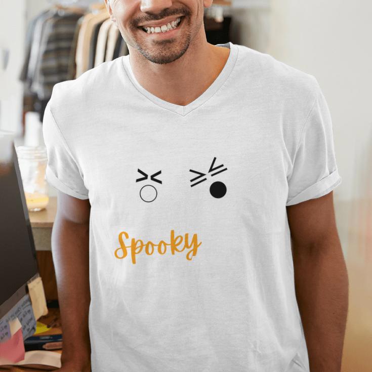 Spooky Inequalities Ghosts Halloween Math Teacher Men's V-Neck T-Shirt, funny gift Spooky Inequalities Ghosts Halloween Math Teacher Men's V-Neck T-Shirt, funny gift