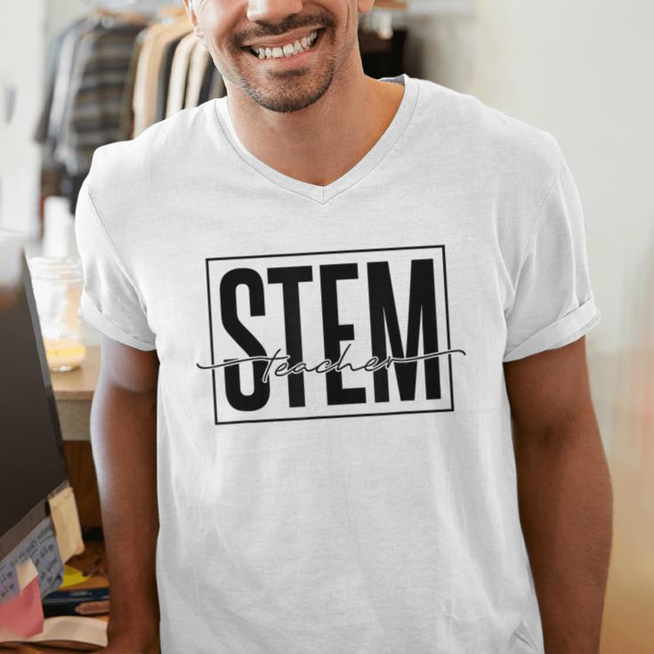 Stem Teacher Science Technology Engineering Math Teachers Men's V-Neck T-Shirt, Science Teacher Shirts, funny gift