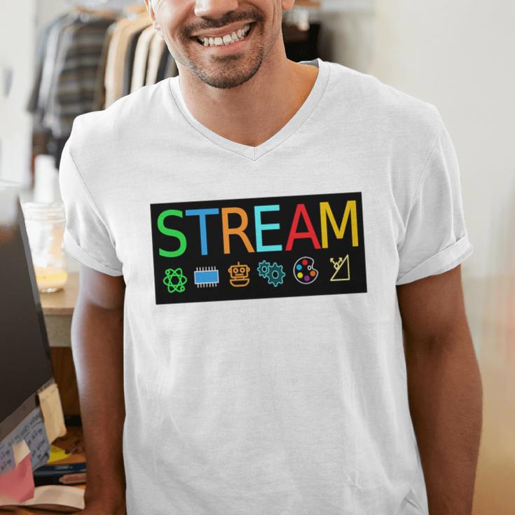 Stream Technology Robotics Shirt For Teachers And Students Premium Tri-Blend Men's V-Neck T-Shirt, funny gift