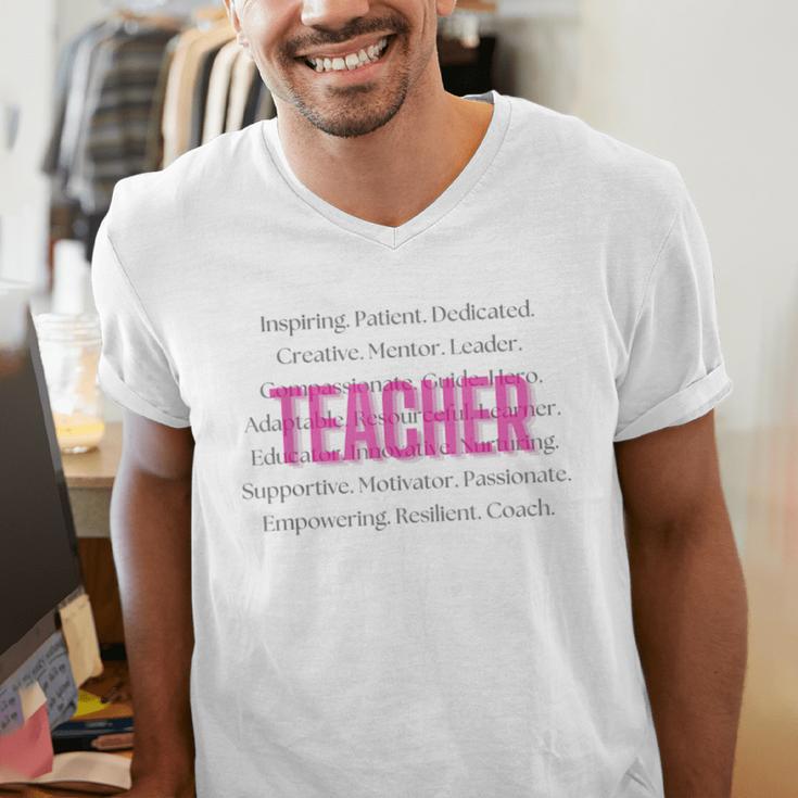 TEACH Inspirational Teacher Comfortable & Stylish T-Shirt Men's V-Neck T-Shirt, funny gift