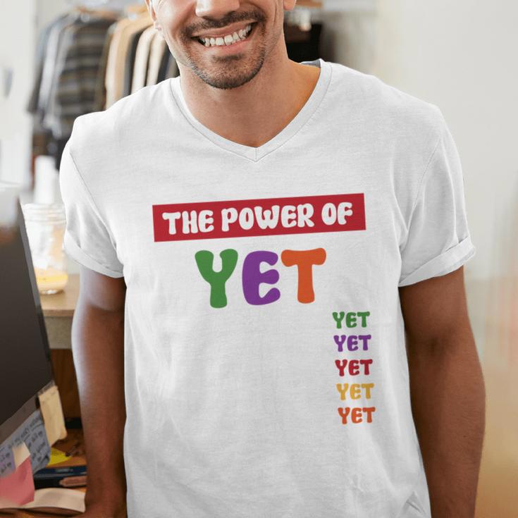 Teacher Growth Mindset Power Of Yet Men's V-Neck T-Shirt, funny gift