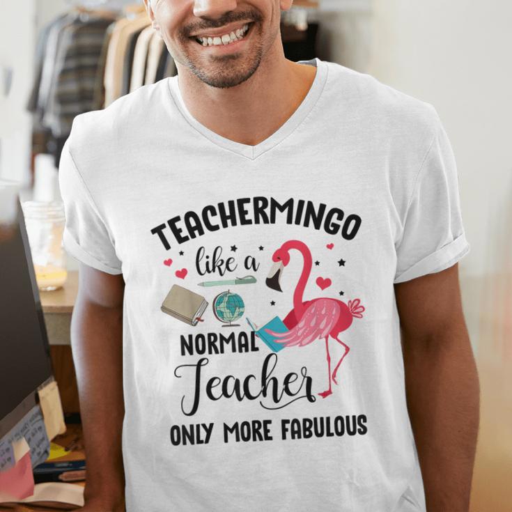 Teachermingo Like A Normal Teacher Only More Fabulous Men's V-Neck T-Shirt, funny gift