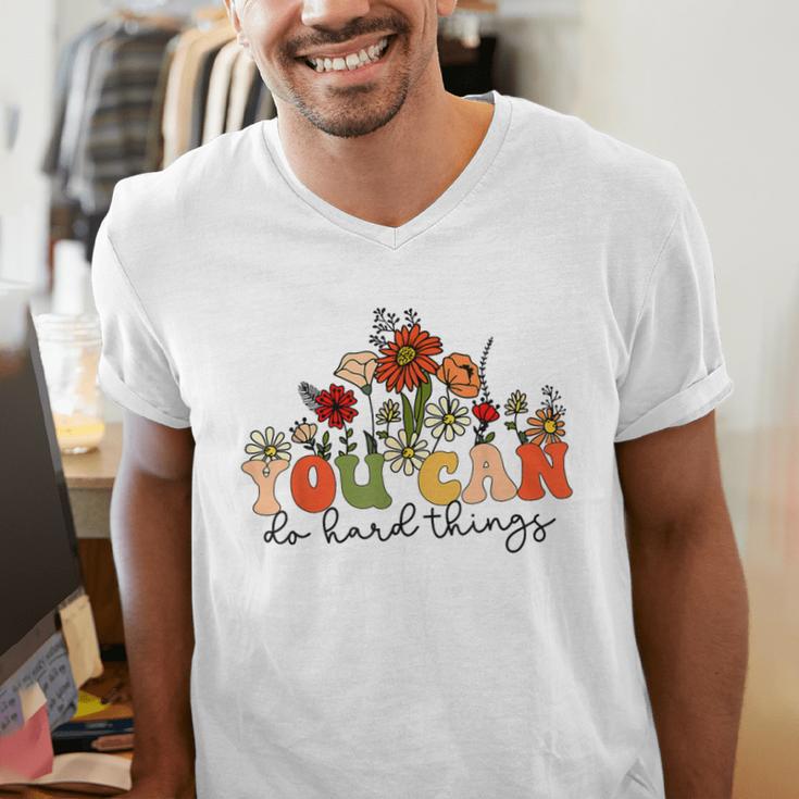 Test Day Teacher Shirt You Can Do Hard Things Women Kids Men's V-Neck T-Shirt, funny gift