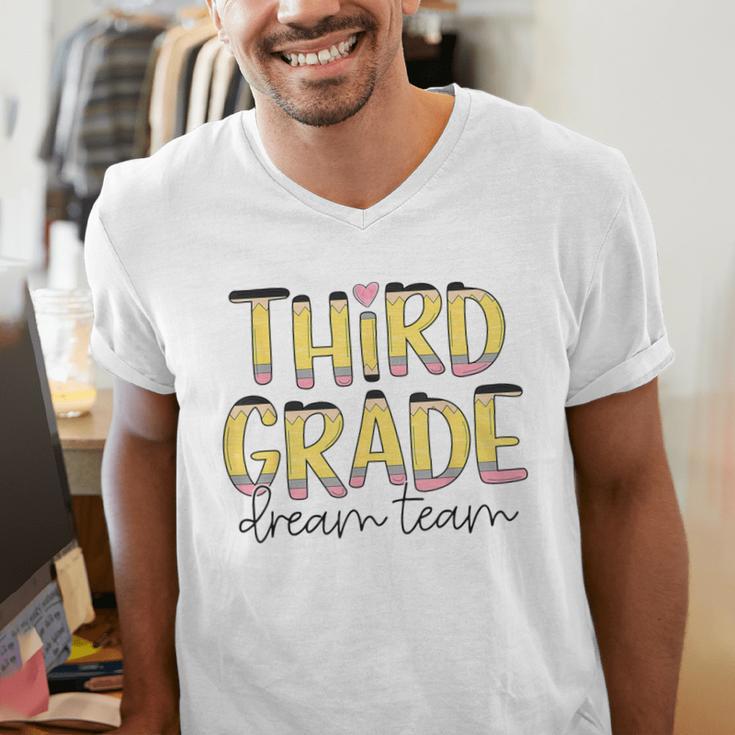 Third Grade Dream Team 3rd Grade Teacher Back To School Kids Men's V-Neck T-Shirt, funny gift Third Grade Dream Team 3rd Grade Teacher Back To School Kids Men's V-Neck T-Shirt, funny gift