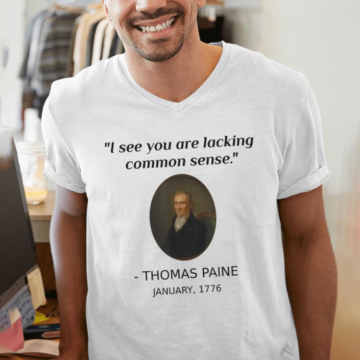 Thomas Paine Common Sense USA History Teacher Student Men's V-Neck T-Shirt, History Teacher Shirts, funny gift Thomas Paine Common Sense USA History Teacher Student Men's V-Neck T-Shirt, History Teacher Shirts, funny gift