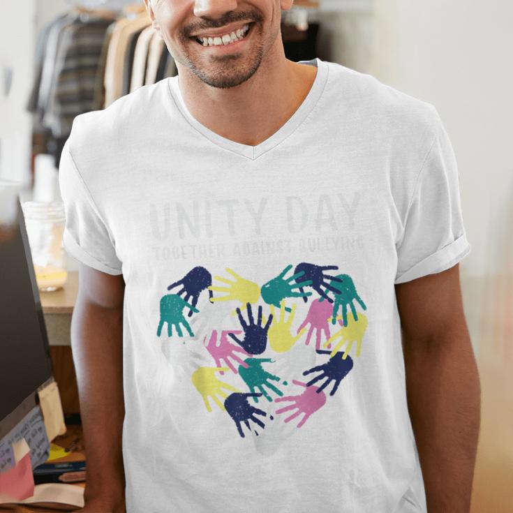Together Against Bullying Unity Day Teachers Kids Toddler Men's V-Neck T-Shirt, funny gift Together Against Bullying Unity Day Teachers Kids Toddler Men's V-Neck T-Shirt, funny gift