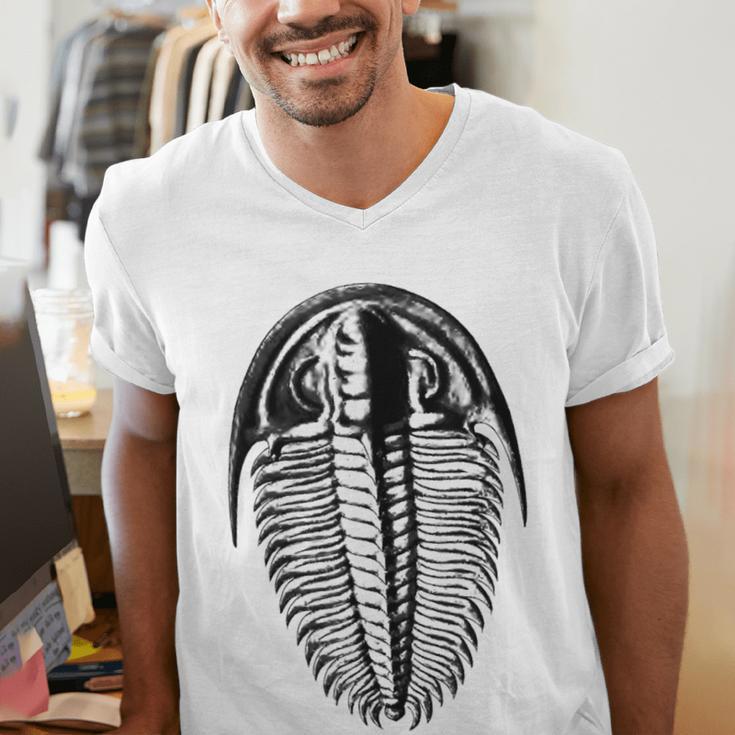Trilobite Fossil Geology Teacher Student Geologist Men's V-Neck T-Shirt, funny gift Trilobite Fossil Geology Teacher Student Geologist Men's V-Neck T-Shirt, funny gift