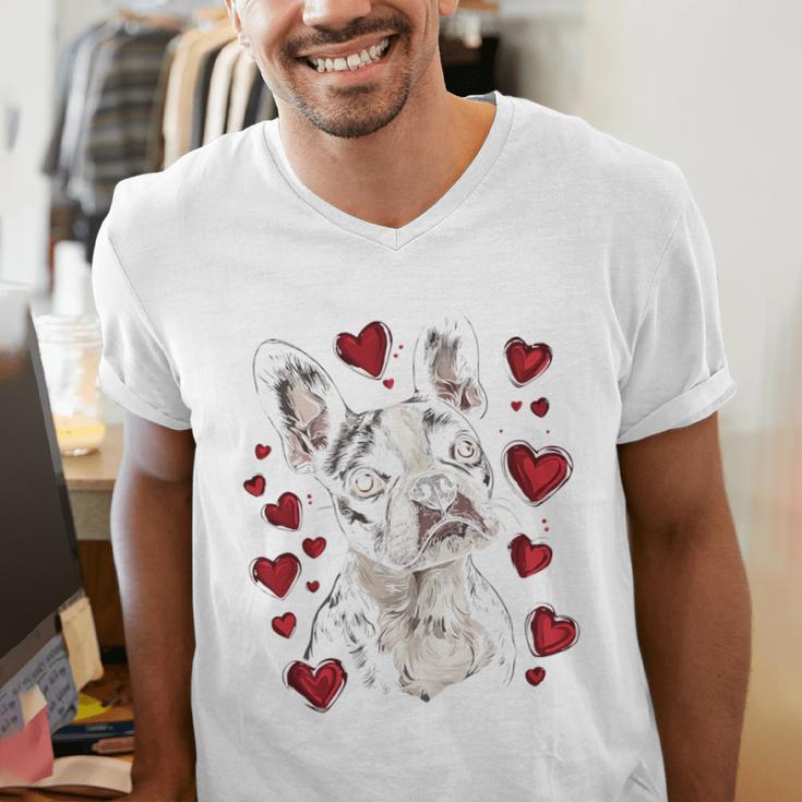 Valentine's Day Boston Terrier Men's V-Neck T-Shirt, funny gift