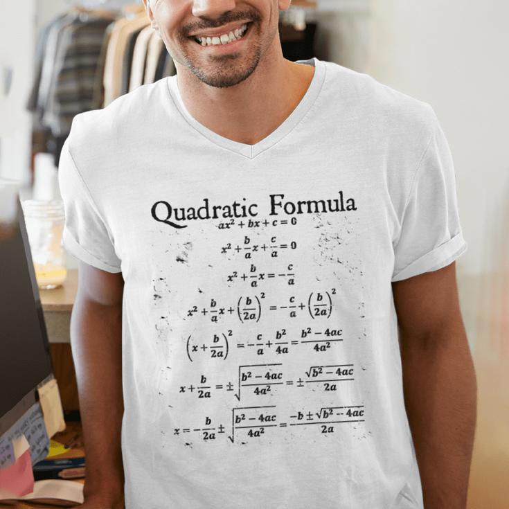 Vintage Nerdy Quadratic Formula Proof Algebra Math Teacher Men's V-Neck T-Shirt, funny gift Vintage Nerdy Quadratic Formula Proof Algebra Math Teacher Men's V-Neck T-Shirt, funny gift