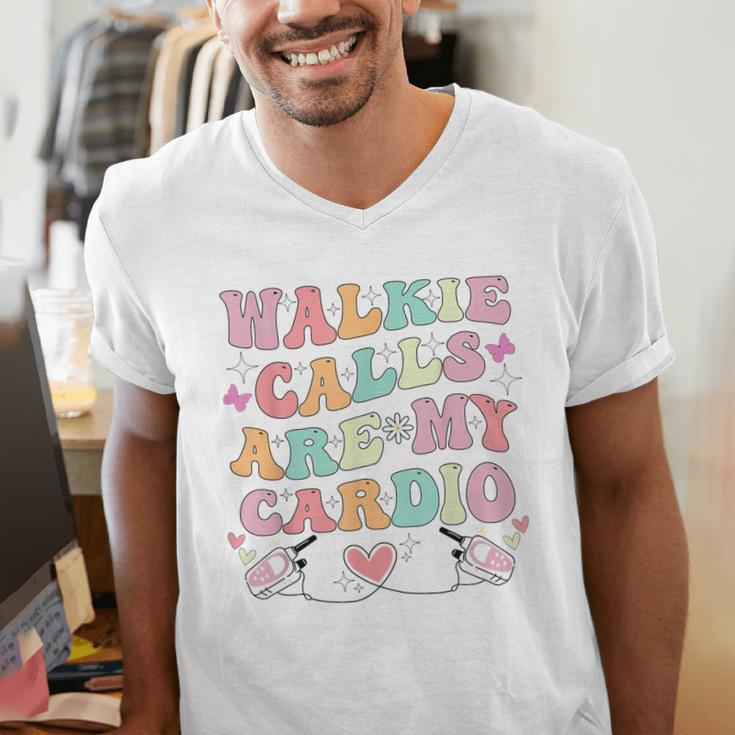 Walkie Calls Are My Cardio Special Education Teacher School Men's V-Neck T-Shirt, funny gift