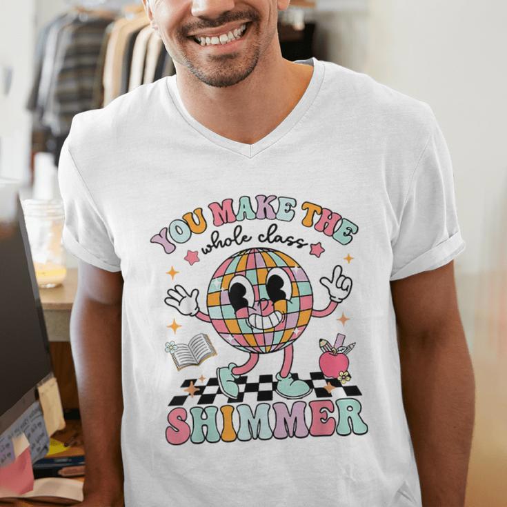 You Make The Whole Class Shimmer Teacher Era Back To School Men's V-Neck T-Shirt, funny gift You Make The Whole Class Shimmer Teacher Era Back To School Men's V-Neck T-Shirt, funny gift