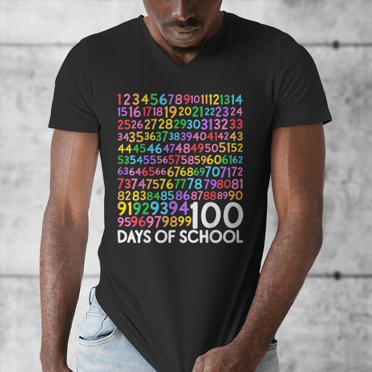 100th Day Of School Teacher Kids 100 Days Math Numbers Men's V-Neck T-Shirt, funny design 100th Day Of School Teacher Kids 100 Days Math Numbers Men's V-Neck T-Shirt, funny design