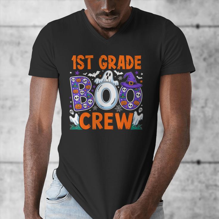 1st Grade Boo Crew First Grade Teacher Kids Happy Halloween Men's V-Neck T-Shirt, First Grade Teacher Gifts, funny design 1st Grade Boo Crew First Grade Teacher Kids Happy Halloween Men's V-Neck T-Shirt, First Grade Teacher Gifts, funny design