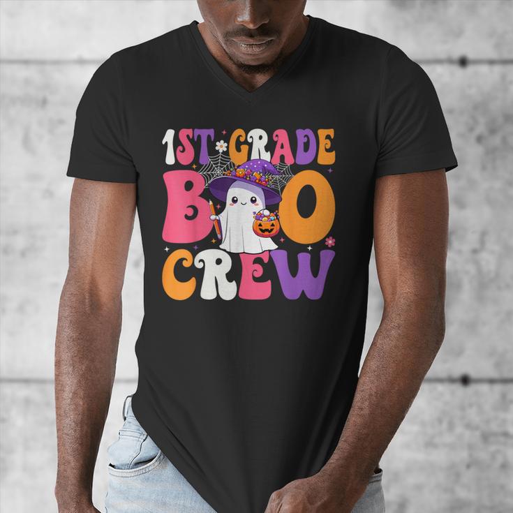 1st Grade Boo Crew Halloween First Grade Halloween Teacher Men's V-Neck T-Shirt, First Grade Teacher Gifts, funny design 1st Grade Boo Crew Halloween First Grade Halloween Teacher Men's V-Neck T-Shirt, First Grade Teacher Gifts, funny design