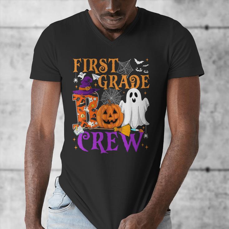 1st Grade Boo Crew Teacher Student Halloween Costume Men's V-Neck T-Shirt, funny design