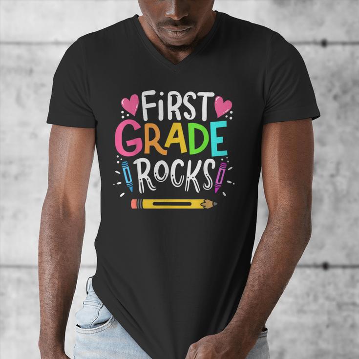 1st Grade Teacher Men's V-Neck T-Shirt, funny design 1st Grade Teacher Men's V-Neck T-Shirt, funny design