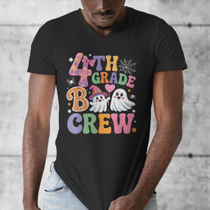 4th Grade Boo Crew Fourth Grade Teacher Kids Happy Halloween Men's V-Neck T-Shirt, 4th Grade Teacher Gifts, funny design 4th Grade Boo Crew Fourth Grade Teacher Kids Happy Halloween Men's V-Neck T-Shirt, 4th Grade Teacher Gifts, funny design