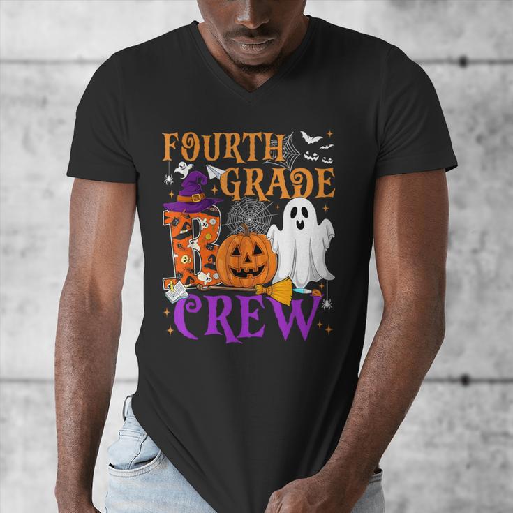 4th Grade Boo Crew Teacher Student Halloween Costume Men's V-Neck T-Shirt, 4th Grade Teacher Gifts, funny design