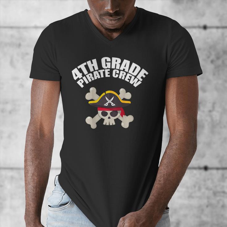4th Grade Pirate Crew Halloween Costume Cool Teacher Student Men's V-Neck T-Shirt, 4th Grade Teacher Gifts, funny design 4th Grade Pirate Crew Halloween Costume Cool Teacher Student Men's V-Neck T-Shirt, 4th Grade Teacher Gifts, funny design