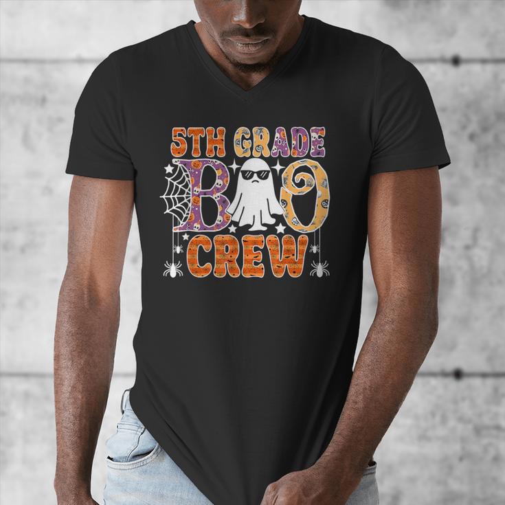 5th Grade Boo Crew Halloween Teachers Students Men's V-Neck T-Shirt, funny design
