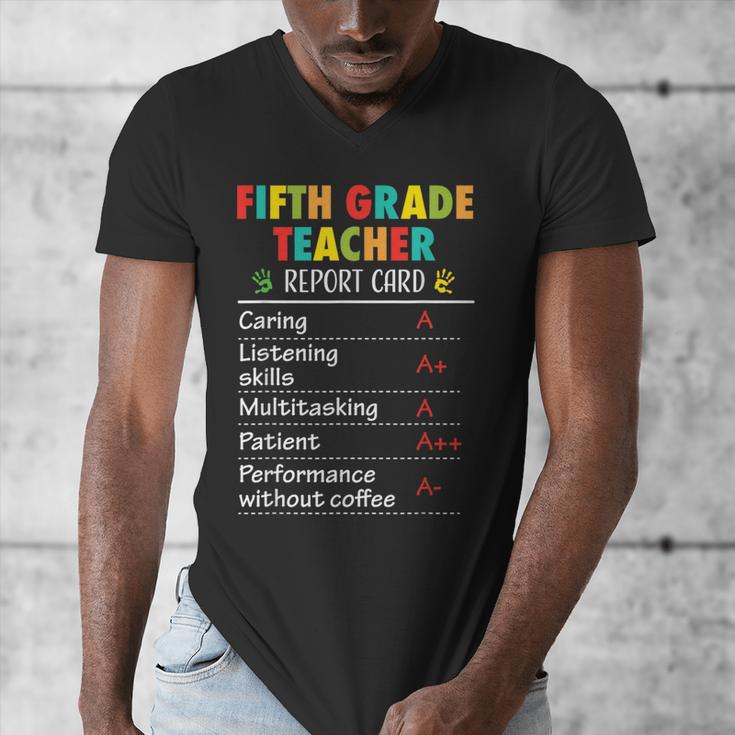 5th Grade Teacher Report Card Appreciation Men Women Men's V-Neck T-Shirt, funny design
