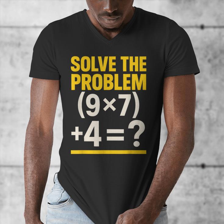 67 Meme Math Teacher School 6-7 Brain Rot Six Seven Men's V-Neck T-Shirt, funny design