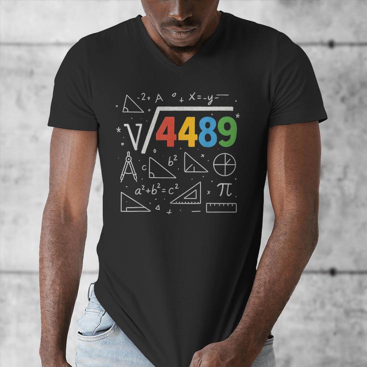 67 Meme Square Root 4489 Slang Six Seven Math Teacher Men's V-Neck T-Shirt, funny design 67 Meme Square Root 4489 Slang Six Seven Math Teacher Men's V-Neck T-Shirt, funny design
