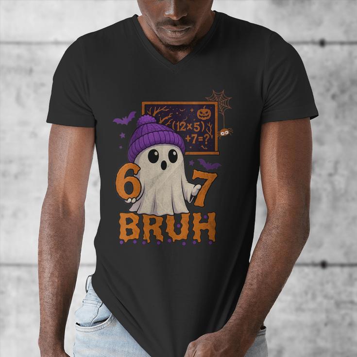 67 Teacher Halloween Ghost Six Seven Meme Math Equation Bruh Men's V-Neck T-Shirt, funny design 67 Teacher Halloween Ghost Six Seven Meme Math Equation Bruh Men's V-Neck T-Shirt, funny design