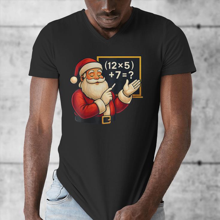 67 Teacher Santa Christmas Six Seven Meme Math Xmas Men's V-Neck T-Shirt, funny design