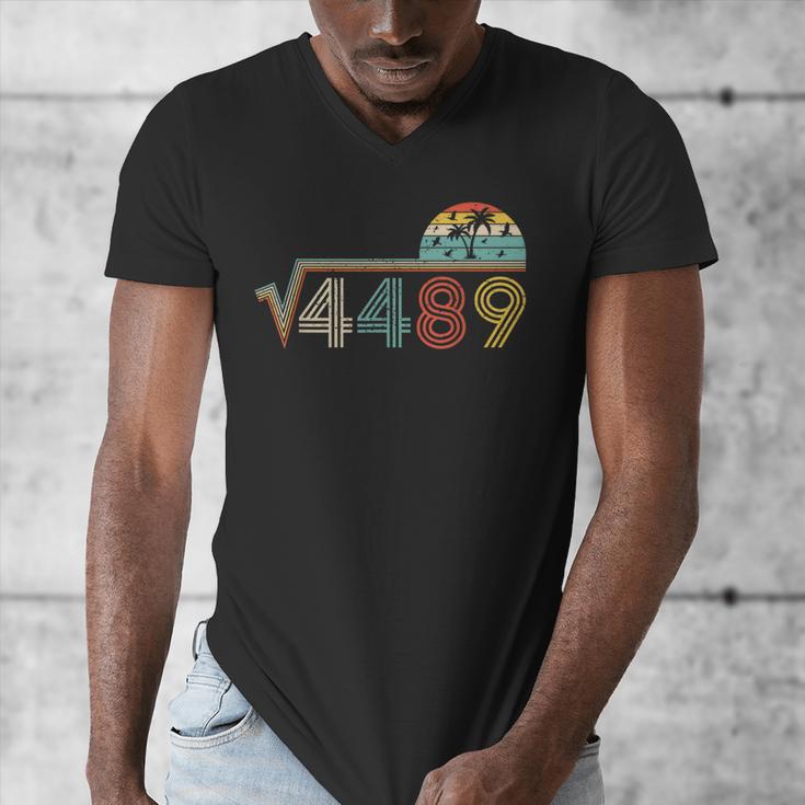 67 Vintage Meme Square Root 4489 Slang Math Teacher Men's V-Neck T-Shirt, funny design