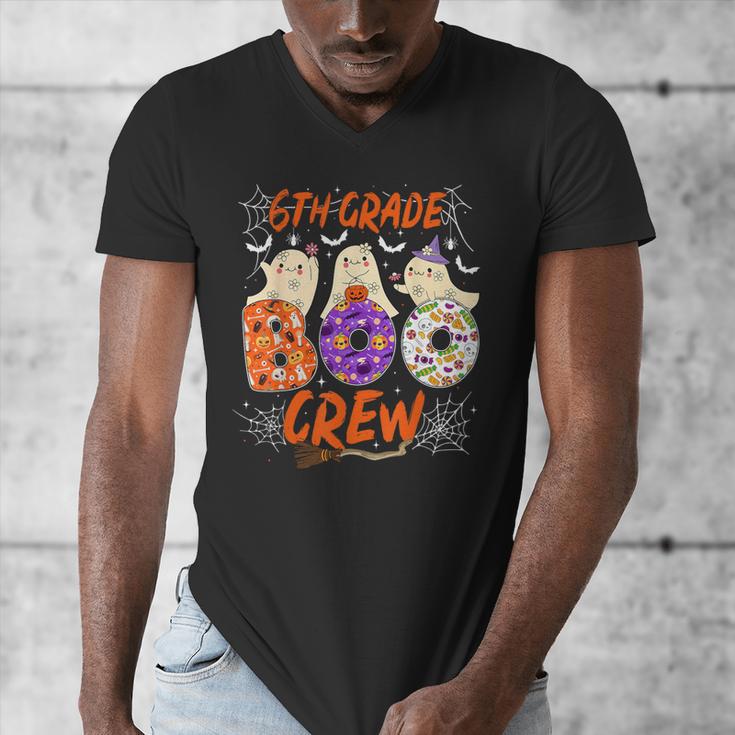 6th Grade Boo Crew Sixth Grade Halloween Teacher Kid Men's V-Neck T-Shirt, funny design 6th Grade Boo Crew Sixth Grade Halloween Teacher Kid Men's V-Neck T-Shirt, funny design