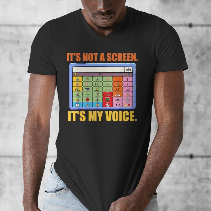 AAC Awareness AAC Teacher It's Not A Screen It's My Voice Men Women Men's V-Neck T-Shirt, funny design AAC Awareness AAC Teacher It's Not A Screen It's My Voice Men Women Men's V-Neck T-Shirt, funny design