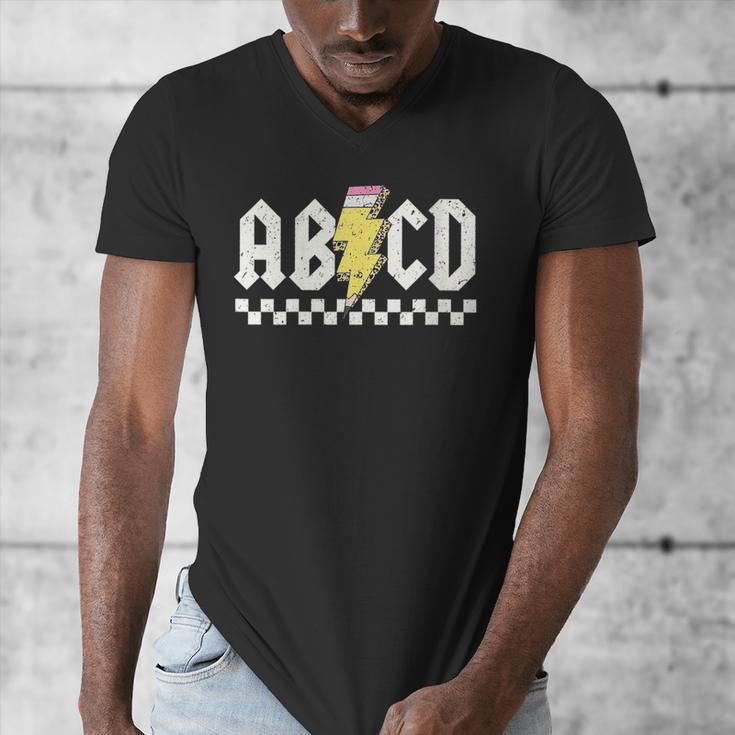 ABCD Teacher Men's V-Neck T-Shirt, funny design ABCD Teacher Men's V-Neck T-Shirt, funny design