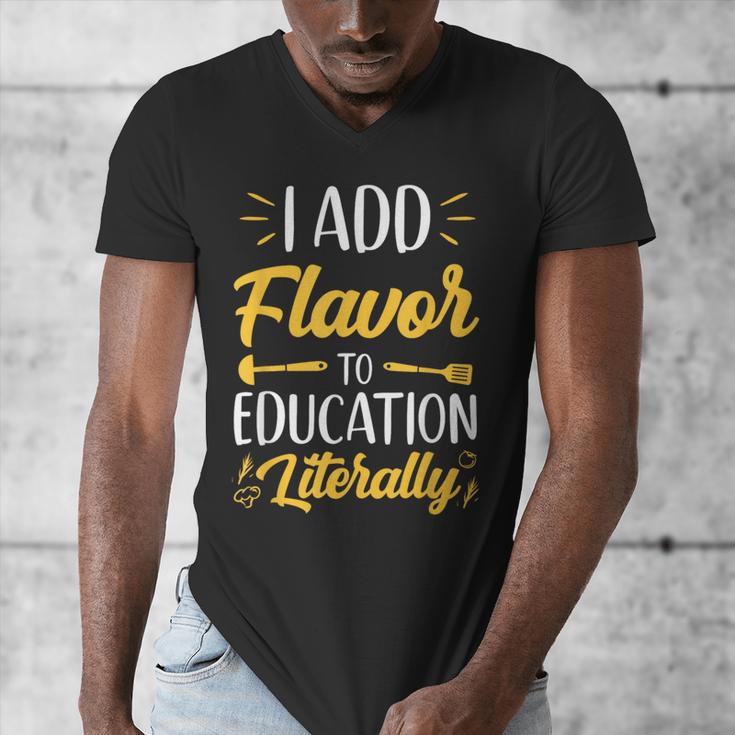 I Add Flavor To Education Literally Culinary Arts Teacher Men's V-Neck T-Shirt, funny design I Add Flavor To Education Literally Culinary Arts Teacher Men's V-Neck T-Shirt, funny design