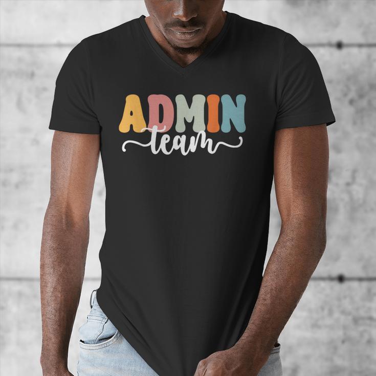 Admin Team Back To School Teachers Students Admin Squad Men's V-Neck T-Shirt, funny design