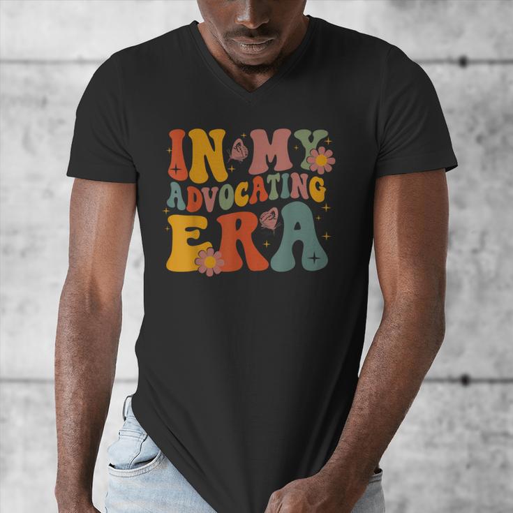 In My Advocating Era Advocate Autism Awareness Sped Teacher Men Women Kids Men's V-Neck T-Shirt, funny design