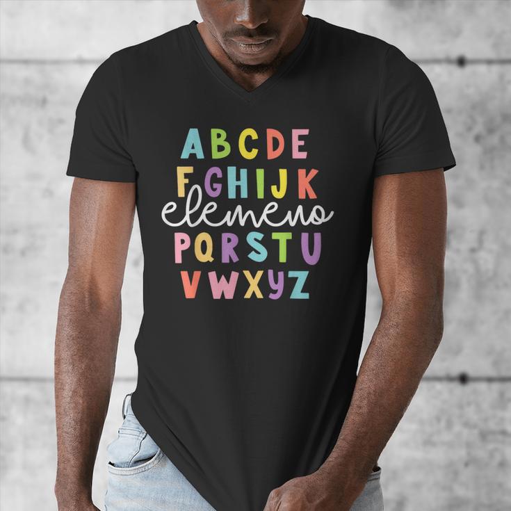 Alphabet ABC Elemeno Teacher Student Back To School Men's V-Neck T-Shirt, funny design Alphabet ABC Elemeno Teacher Student Back To School Men's V-Neck T-Shirt, funny design
