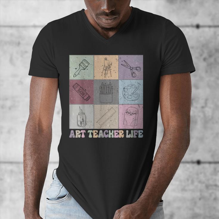 Art Teacher Life Retro Groovy Teaching Future Artists Men's V-Neck T-Shirt, Future Teacher Gifts, Groovy Teacher Gifts, funny design Art Teacher Life Retro Groovy Teaching Future Artists Men's V-Neck T-Shirt, Future Teacher Gifts, Groovy Teacher Gifts, funny design