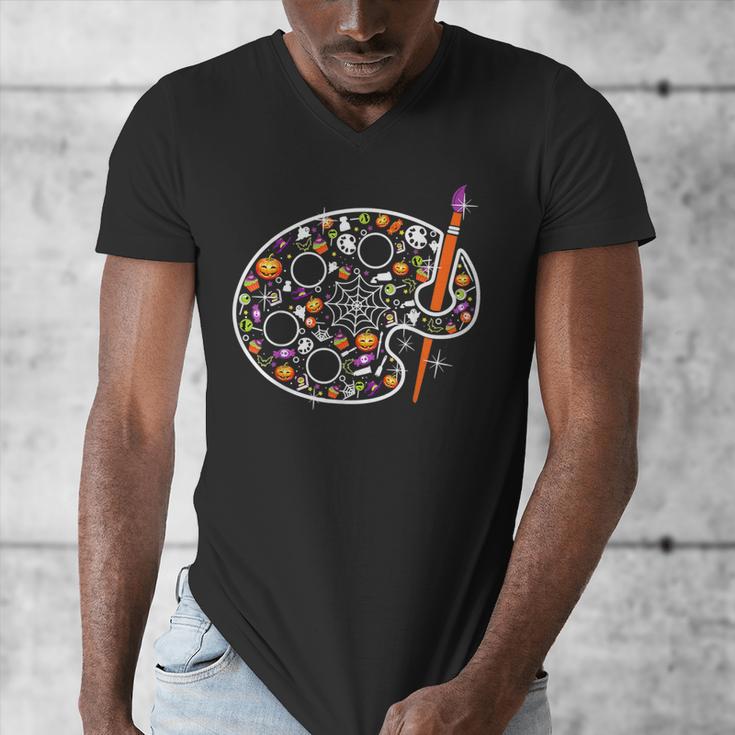 Art Teacher Pumpkin Scary Halloween Costume Men Women Men's V-Neck T-Shirt, funny design Art Teacher Pumpkin Scary Halloween Costume Men Women Men's V-Neck T-Shirt, funny design
